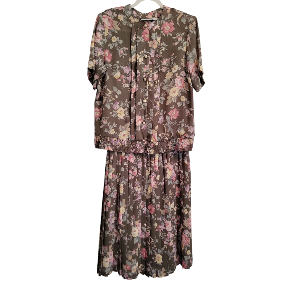 Retro 80s Sage Floral Set *Young Sheldon